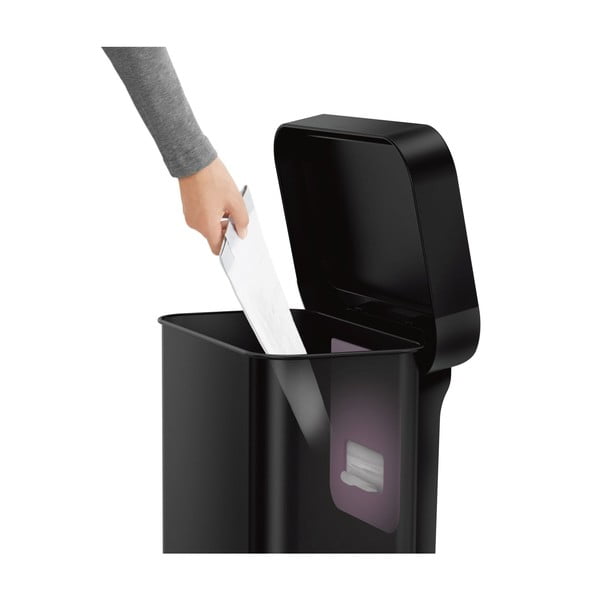 Pedálový ocelový odpadkový koš 45 l – simplehuman-image-4