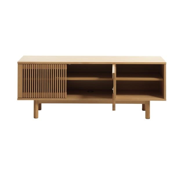 TV stolek v dekoru dubu v přírodní barvě 143x55 cm Tiber – Unique Furniture-image-4