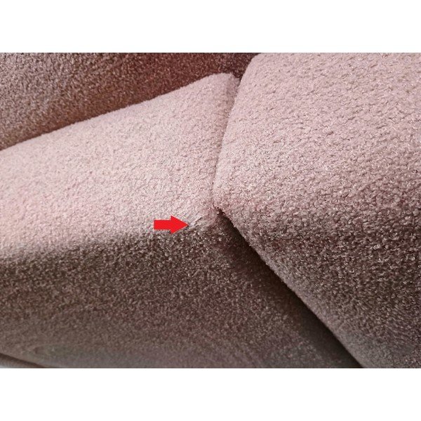 Světle růžová rozkládací/s úložným prostorem rohová pohovka z textilie bouclé (pravý roh/s lenoškou) Quinoa - II. jakost – Bonami Selection-image-4