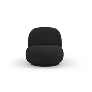 Černé křeslo z textilie bouclé Chuck – Micadoni Home