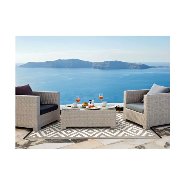 Béžovo-bílý oboustranný koberec vhodný i do exteriéru Green Decore Nirvana, 120 x 180 cm-image-3