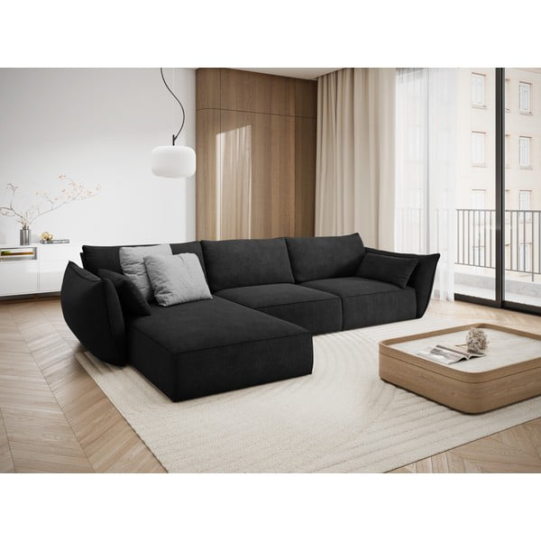 Tmavě šedá rohová pohovka (levý roh) Vanda – Mazzini Sofas-image-1