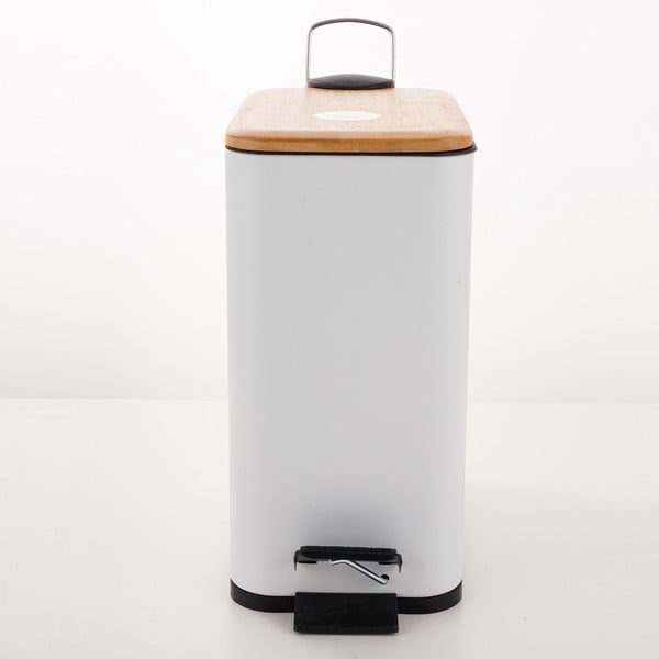 Bílý nášlapný ocelový odpadkový koš 5 l   Erik – Spirella-image-3