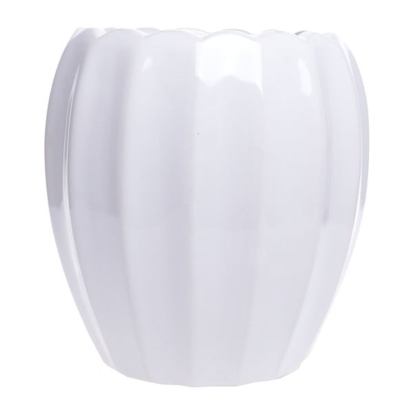 Bílá keramická váza Ewax Monana, výška 17,5 cm