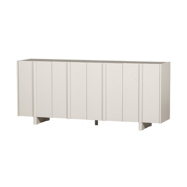 Krémová nízká modulární komoda z borovicového dřeva 200x85 cm Basu – WOOOD-image-2