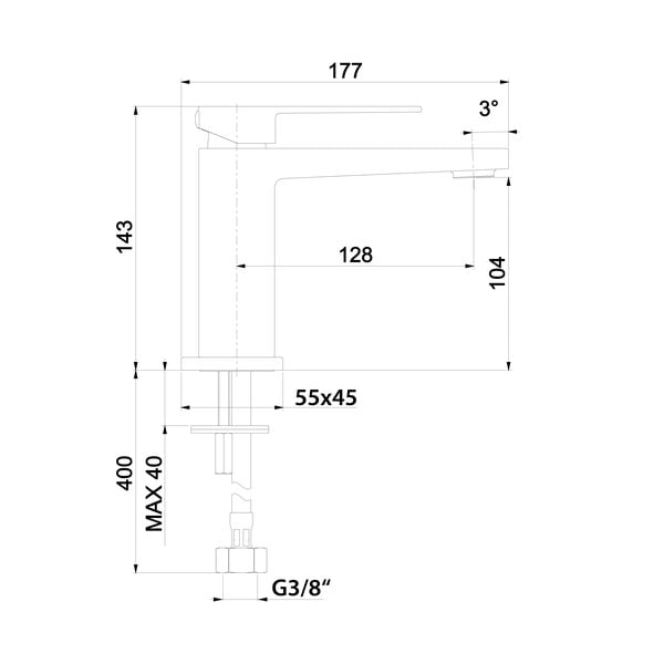 Stojánková umyvadlová baterie v leskle stříbrné barvě Latus – Sapho-image-2