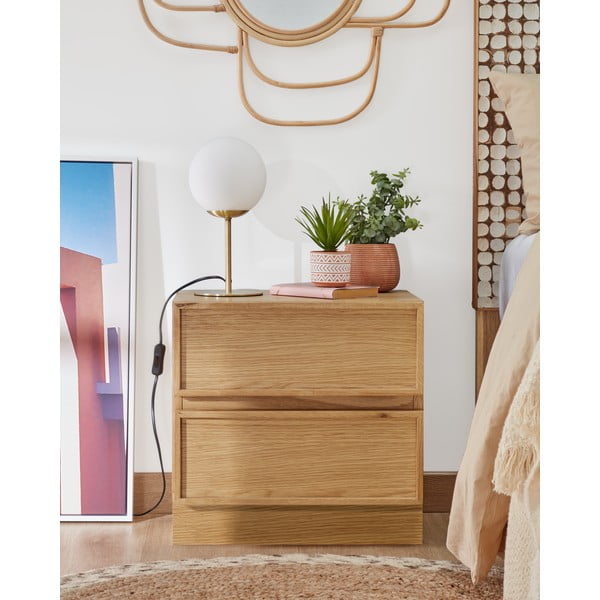 Stolní lampa ve zlaté barvě s kovovým stínidlem (výška 28 cm) Mahala – Kave Home-image-3