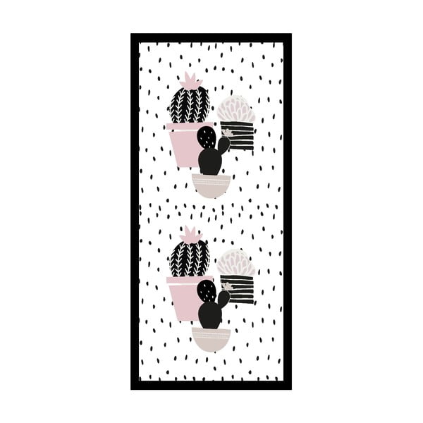 Bílý koberec běhoun 200x80 cm Cactus 2 - Rizzoli