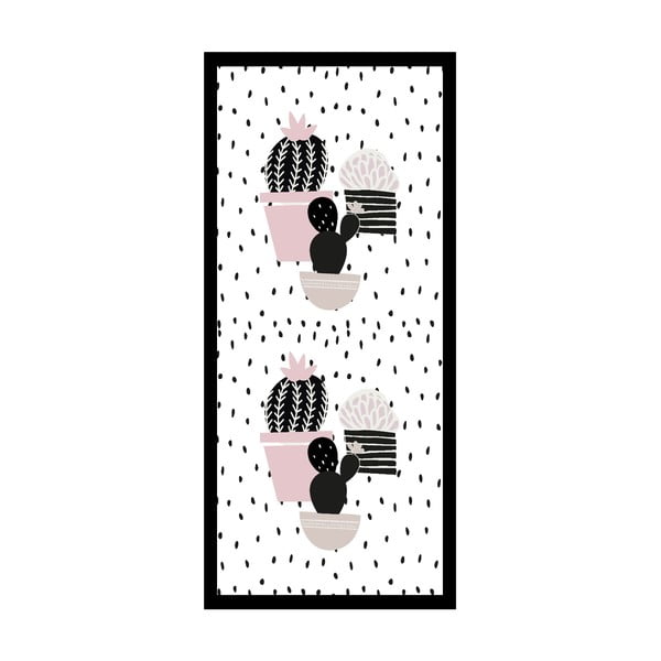 Bílý koberec běhoun 200x80 cm Cactus 2 - Rizzoli
