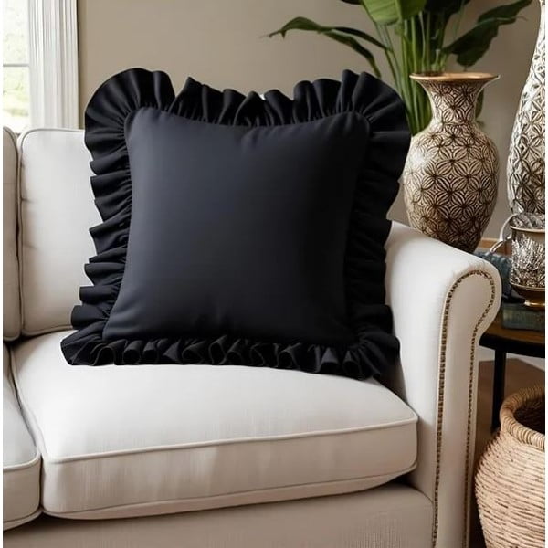 Povlak na polštář s příměsí bavlny 40x40 cm Ruffled – Mila Home-image-1