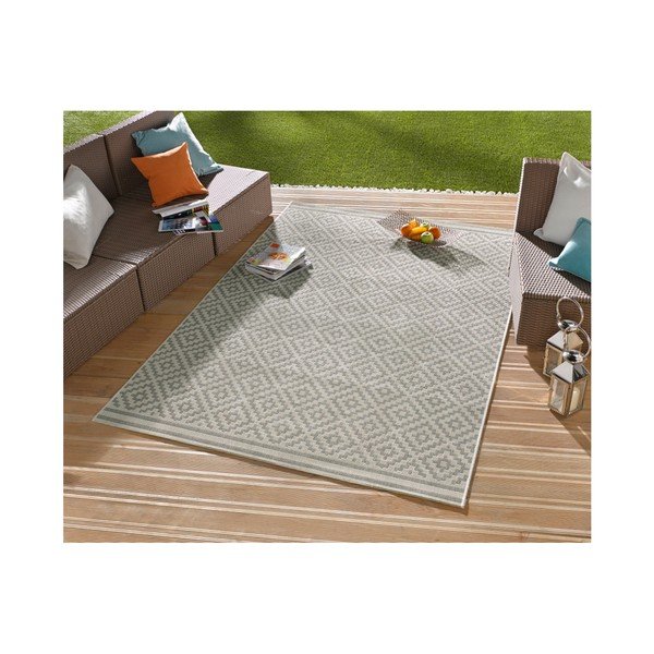 Šedo-krémový běhoun vhodný i na ven NORTHRUGS Meadow, 80 x 200 cm-image-4