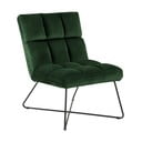Zelené sametové křeslo Alba – Actona