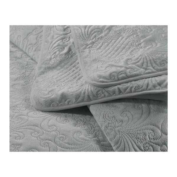 Světle šedý přehoz z mikroperkálu s povlakem na polštář Dreamhouse Velvet Clara, 180 x 250 cm-image-3