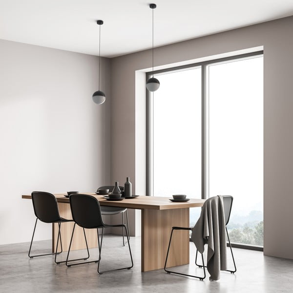 Černé závěsné svítidlo SULION Eclipse, výška 150 cm-image-1