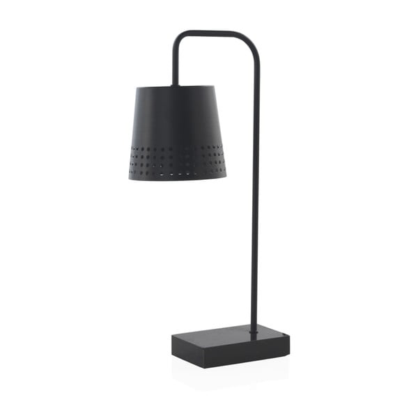 Černá stolní lampa s mramorovým podstavcem Geese, výška 48 cm
