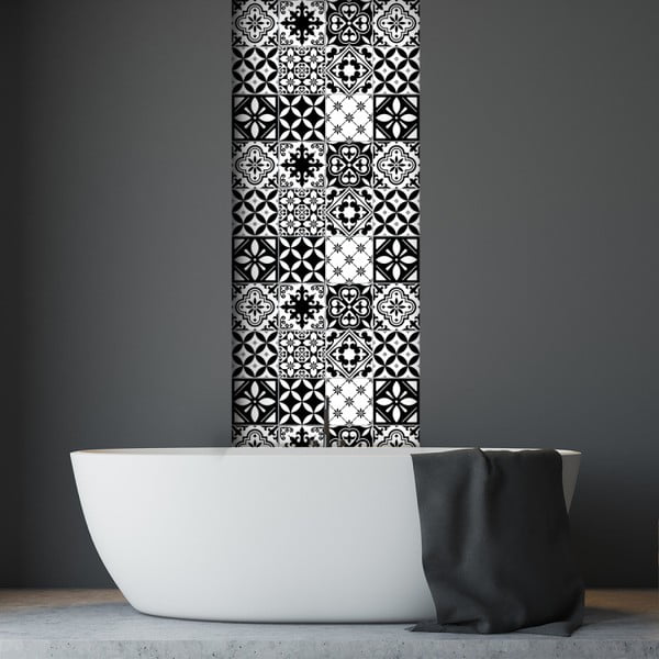 Sada 30 nástěnných samolepek Ambiance Decal Tiles Azulejos Rosario, 10 x 10 cm-image-3