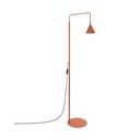 Ocelová stojací lampa s ohybatelnou konstrukcí v cihlové barvě (výška 165 cm) Zylo – Sollux