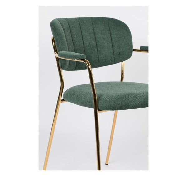 Tmavě zelené jídelní židle v sadě 2 ks Jolien – White Label-image-1