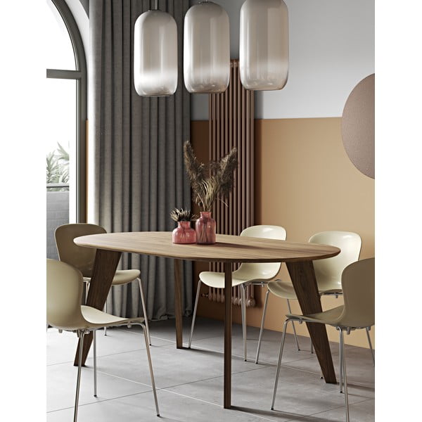 Jídelní stůl s deskou v dekoru ořechového dřeva v přírodní barvě 100x180 cm Lago – TemaHome-image-2