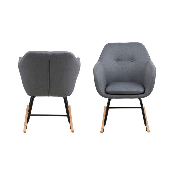 Tmavě šedé houpací křeslo Actona Emilia-image-3