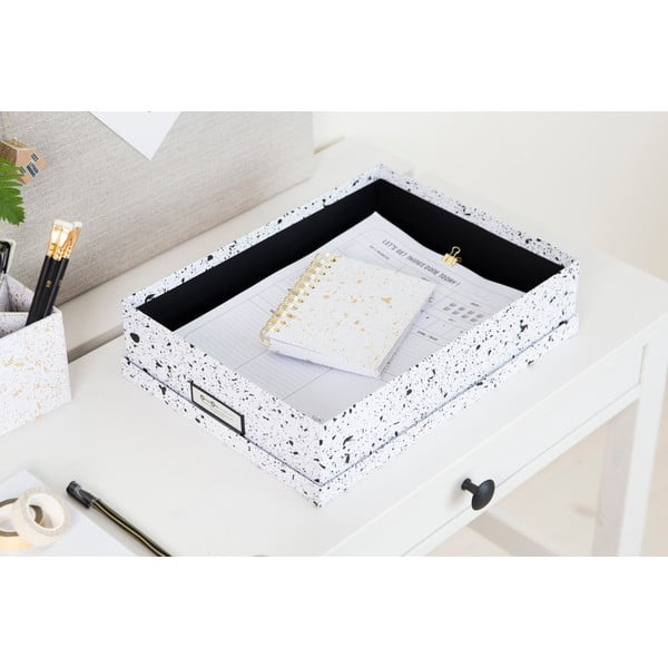 Černo-bílá úložná krabice Bigso Box of Sweden Oskar-image-1