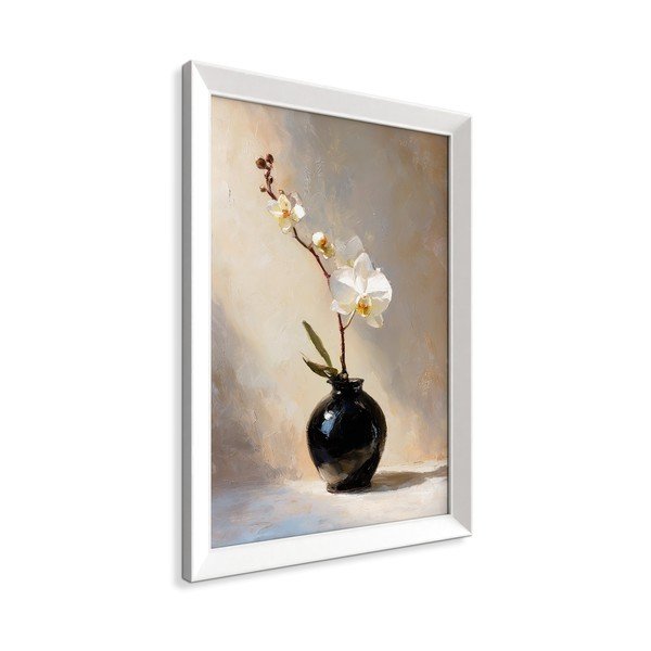 Tištěný obraz s rámem 56x75 cm White Orchid – Styler-image-3