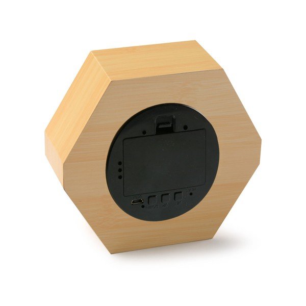 LED hodiny z bambusového dřeva Versa Table Clock-image-2