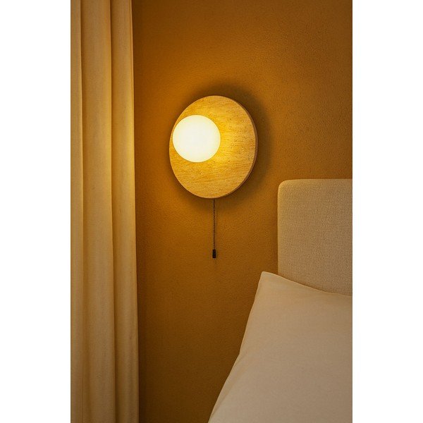 Béžové kamenné nástěnné svítidlo ø 12 cm Hilde – Opviq lights-image-2