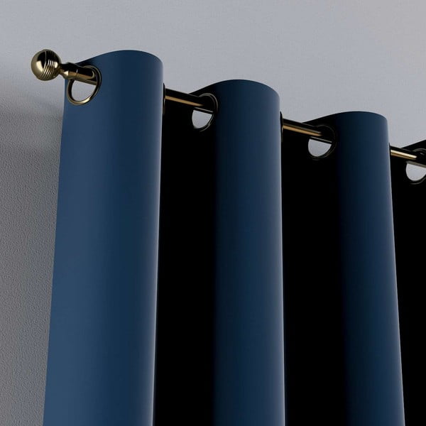 Modrý závěs 260x130 cm Posh Velvet - Yellow Tipi-image-3