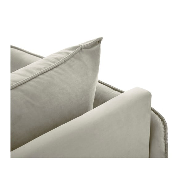 Béžová sametová lenoška Cosmopolitan Design Vienna, pravý roh-image-4