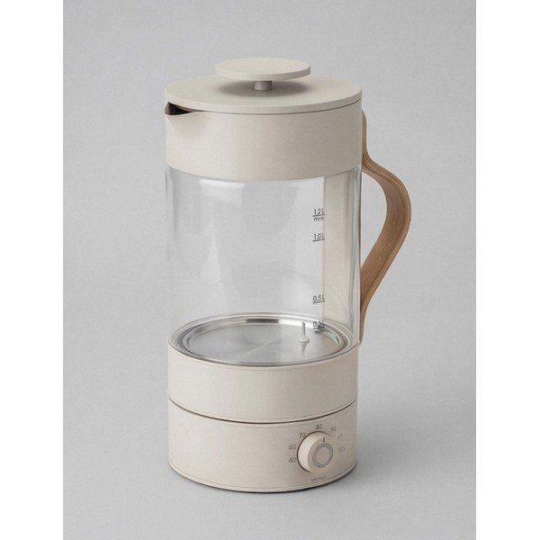 Béžová skleněná rychlovarná konvice 1,2 l Emma – Stelton-image-3