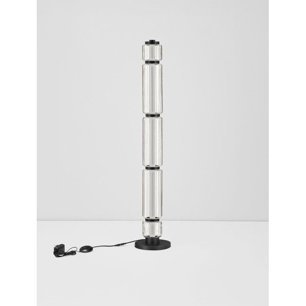 Matně černá skleněná LED stojací lampa (výška 123 cm) Liesa – Nova Luce-image-4