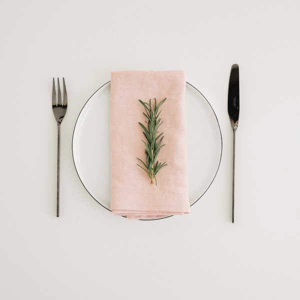 Sada 2 růžových lněných ubrousků Linen Tales-image-1