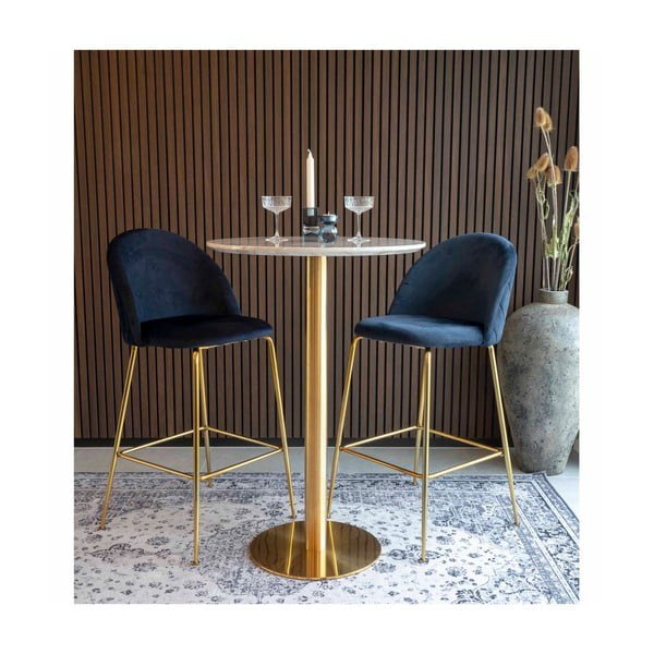 Kulatý barový stůl s deskou v dekoru mramoru ø 70 cm Bolzano – House Nordic-image-4