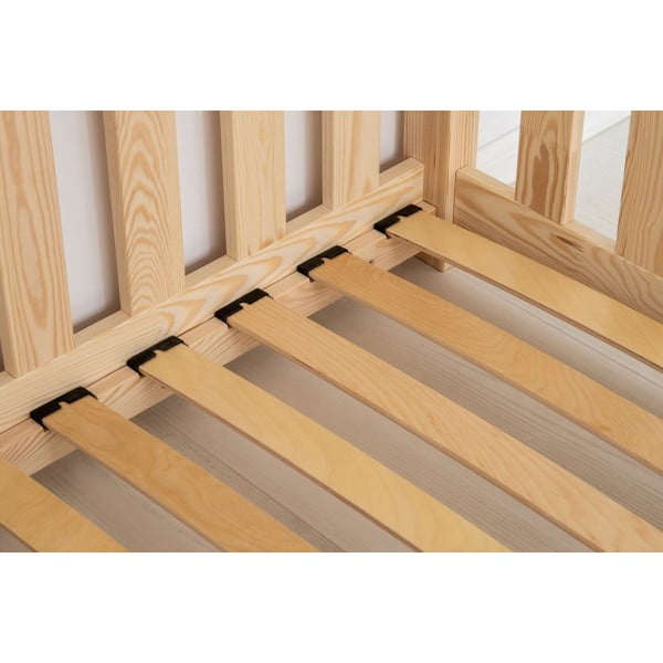 Dětská postel z borovicového dřeva v přírodní barvě 90x200 cm CPN – Adeko-image-2