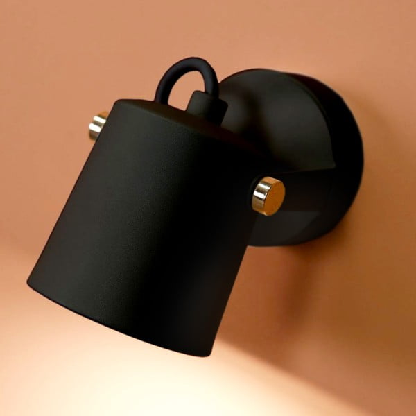 Černé nástěnné svítidlo SULION Ibai, výška 11 cm-image-1