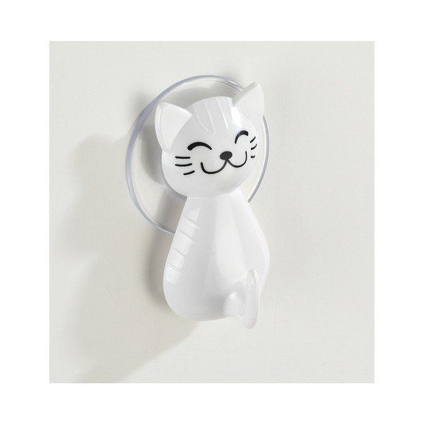 Bílý nástěnný háček Wenko Cat-image-4