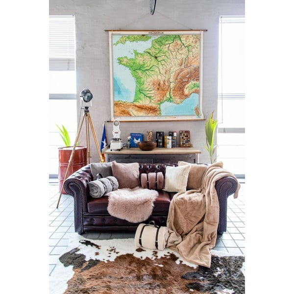 Růžový přehoz Tiseco Home Studio Rabbit, 140 x 180 cm-image-1