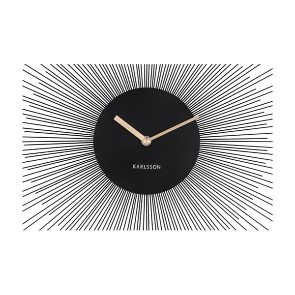 Černé nástěnné hodiny Karlsson Peony, ø 45 cm-image-2