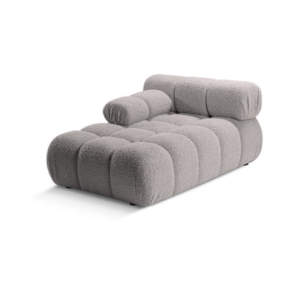Světle šedý modul pohovky z textilie bouclé (levý roh) Bellis – Micadoni Home-image-3
