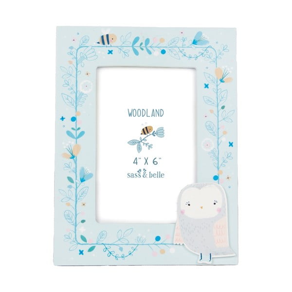 Modrý rámeček na fotografie Sass & Belle Owl Woodland