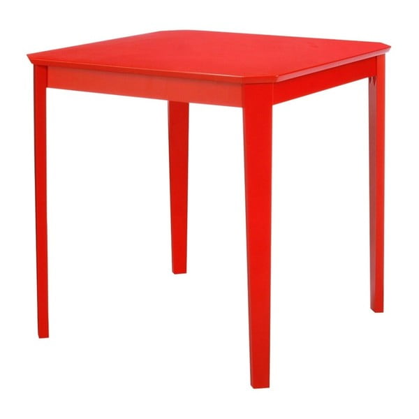Červený jídelní stůl 13Casa Kaos, 75 x 75 cm