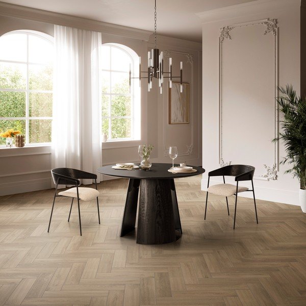 Kulatý jídelní stůl s černou deskou ø 120 cm Zuri – MOME-image-1