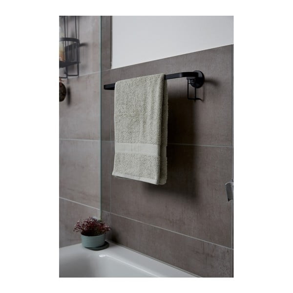 Černý nástěnný stojan na ručníky Wenko Classic Plus-image-2