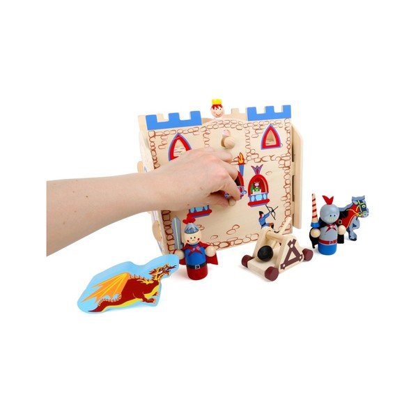 Dřevěný domeček na hraní s figurkami Legler Knights-image-1