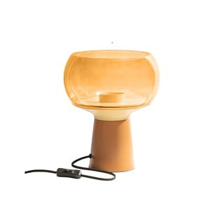 Oranžová kovová stolní lampa BePureHome, výška 28 cm