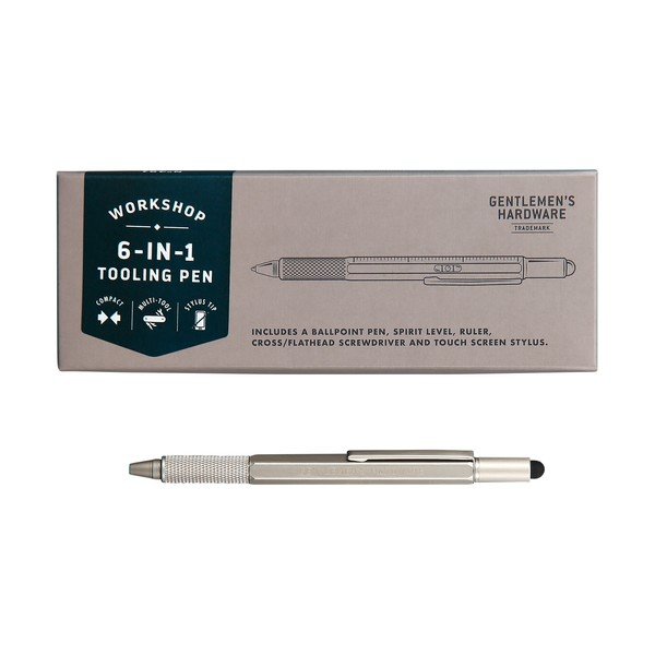 Stříbrná multifunkční propiska 6 v 1 Gentlemen´s Hardware-image-2