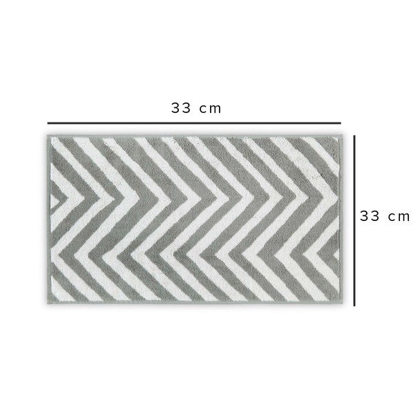 Bílo-šedý bavlněný ručník 33x33 cm Chevron – Foutastic-image-2