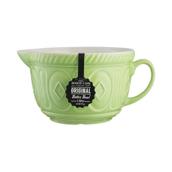 Světle zelená kameninová mísa s nálevkou Mason Cash Batter, 2 l-image-1