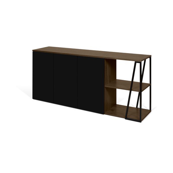 Černá komoda TemaHome Albi, šířka 190 cm-image-2